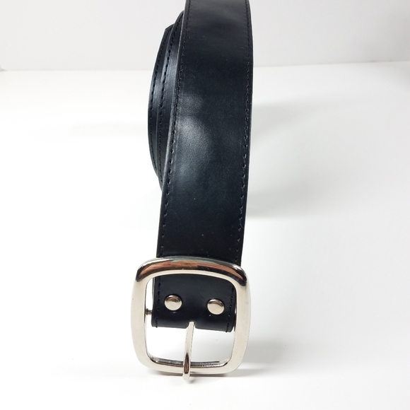 Black Genuine Leather Belt - Picture 3 of 9